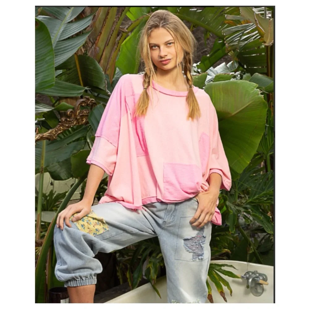 $30 start 115 LAST ONE ❤️Pretty POL cotton jersey ribbed top - Picture 3 of 6